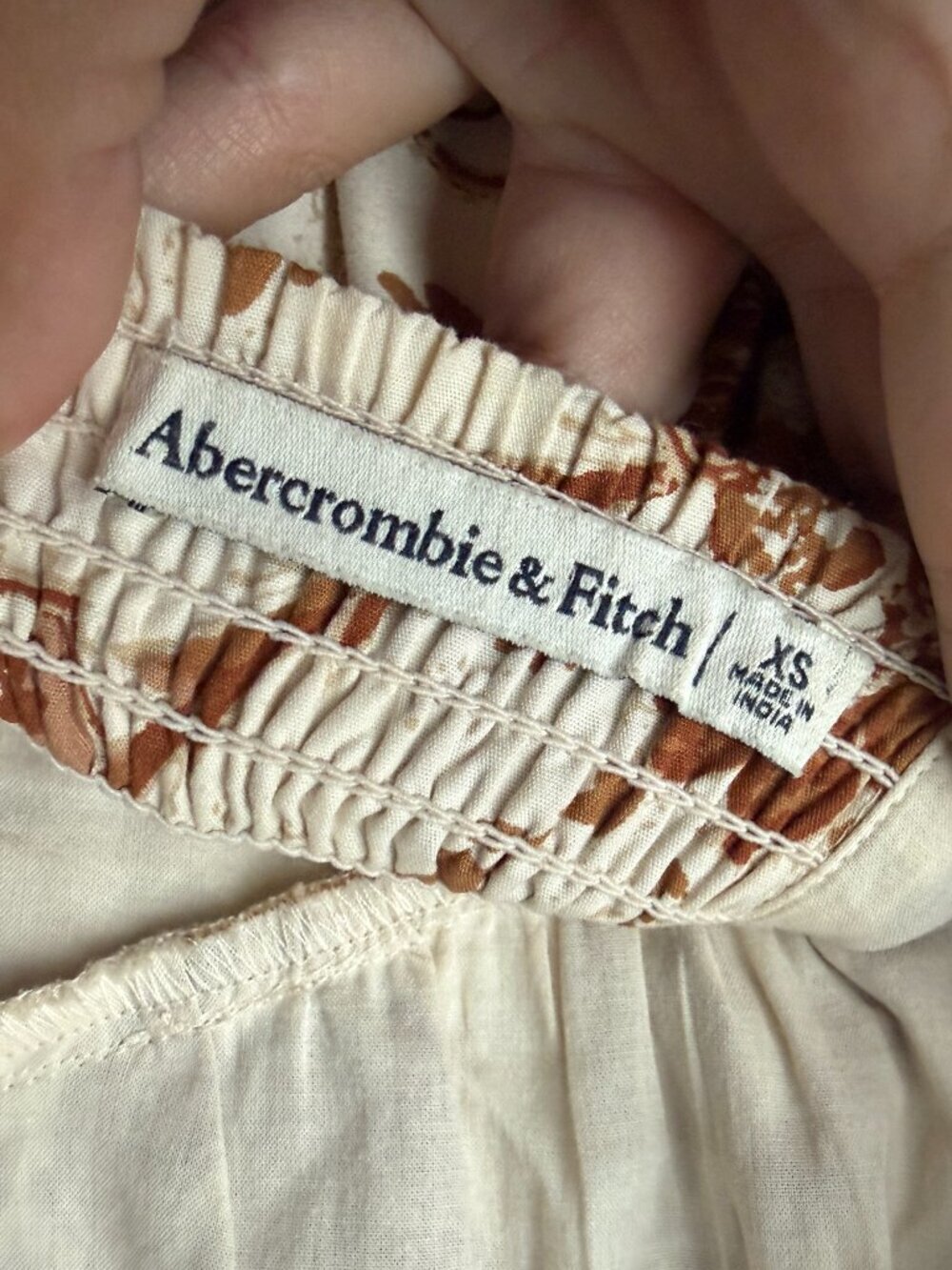 Abercrombie & Fitch Floral Puff Sleeve Poplin Midi Dress Size XS - Picture 4 of 5